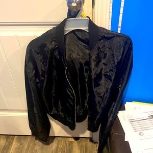 black zipper jacket